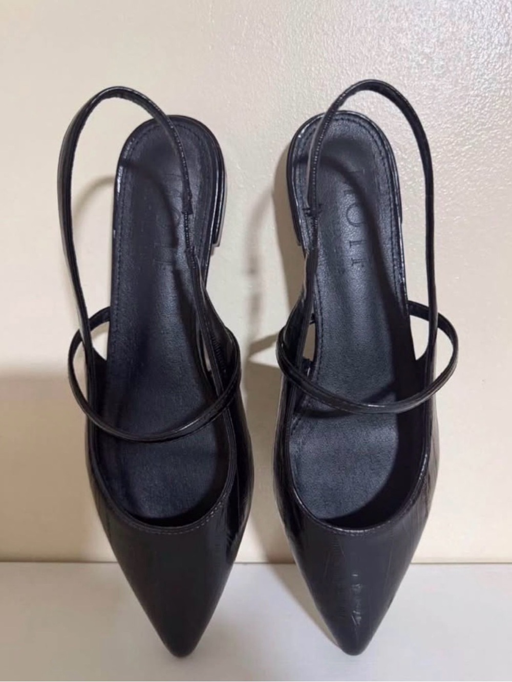 Women’s Black Pointed Slingback Heels
